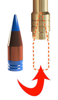 SpinJag tools can accomodate the extended profile of PowerBelt Aerotip ELR Bullets for better la=oading